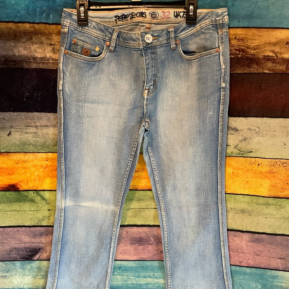 Like new Pepe euro jeans light washed in perfect condition